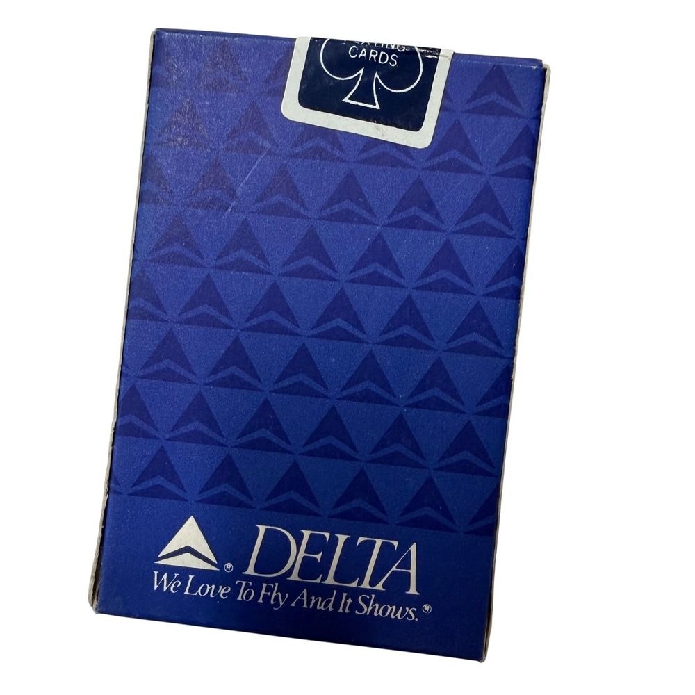 Delta Air Lines Playing Cards We Love To Fly And It Shows Vintage Logo Blue Deck
